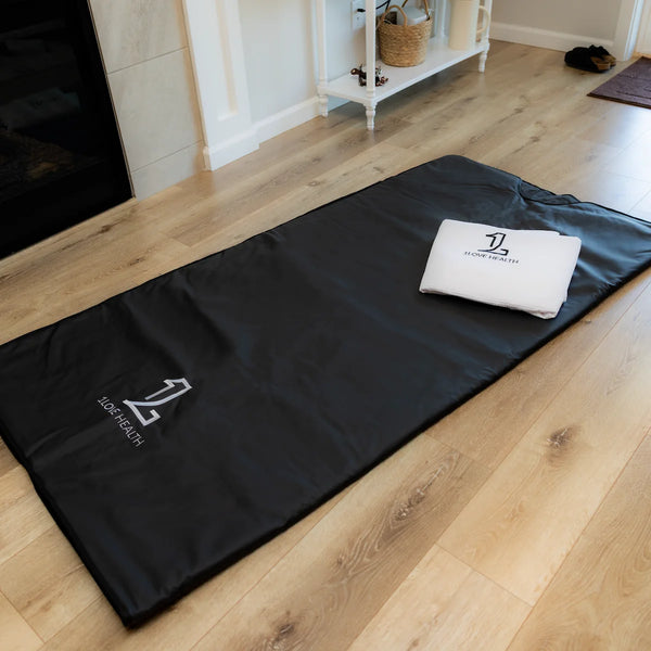 Sauna blanket laid out flat